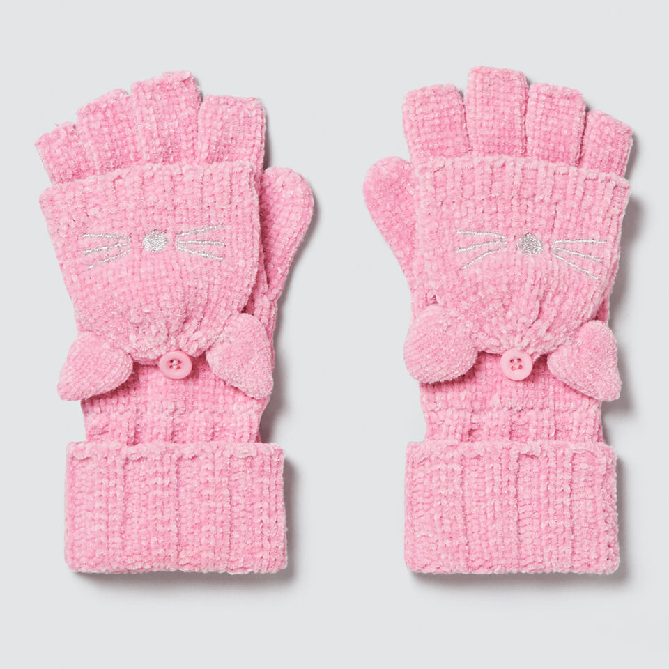 Chenille Cat Mittens  