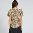 Flutter Sleeve Ocelot Top    hi-res