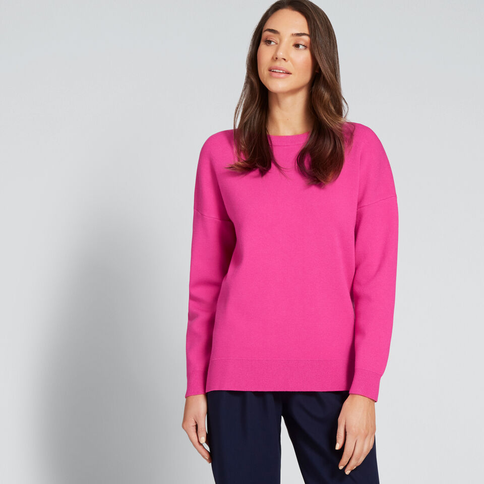 Curve Hem Easy Sweater  