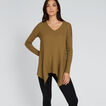 V Neck Rib Sweater    hi-res