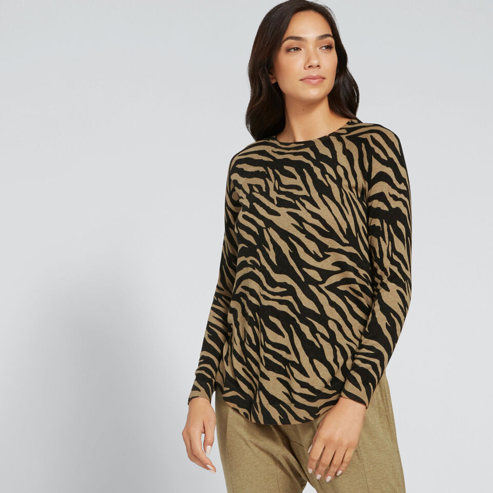 Raglan Zebra Sweater  