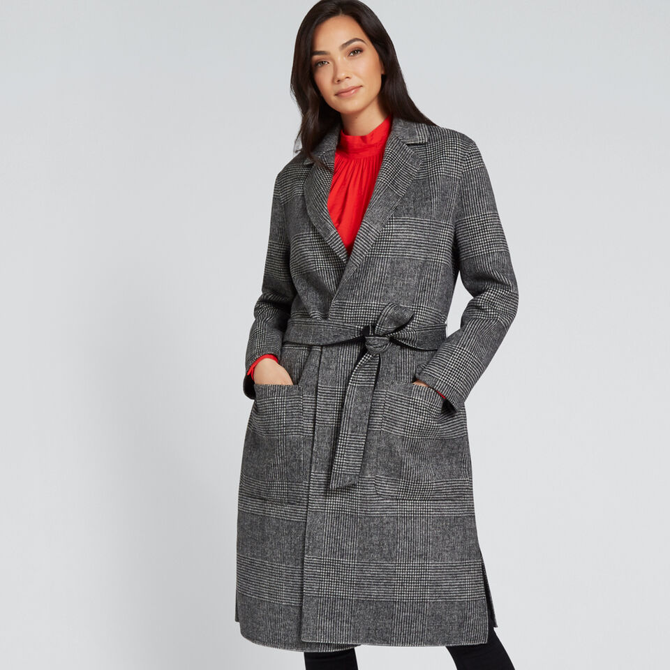 Longline Check Coat  