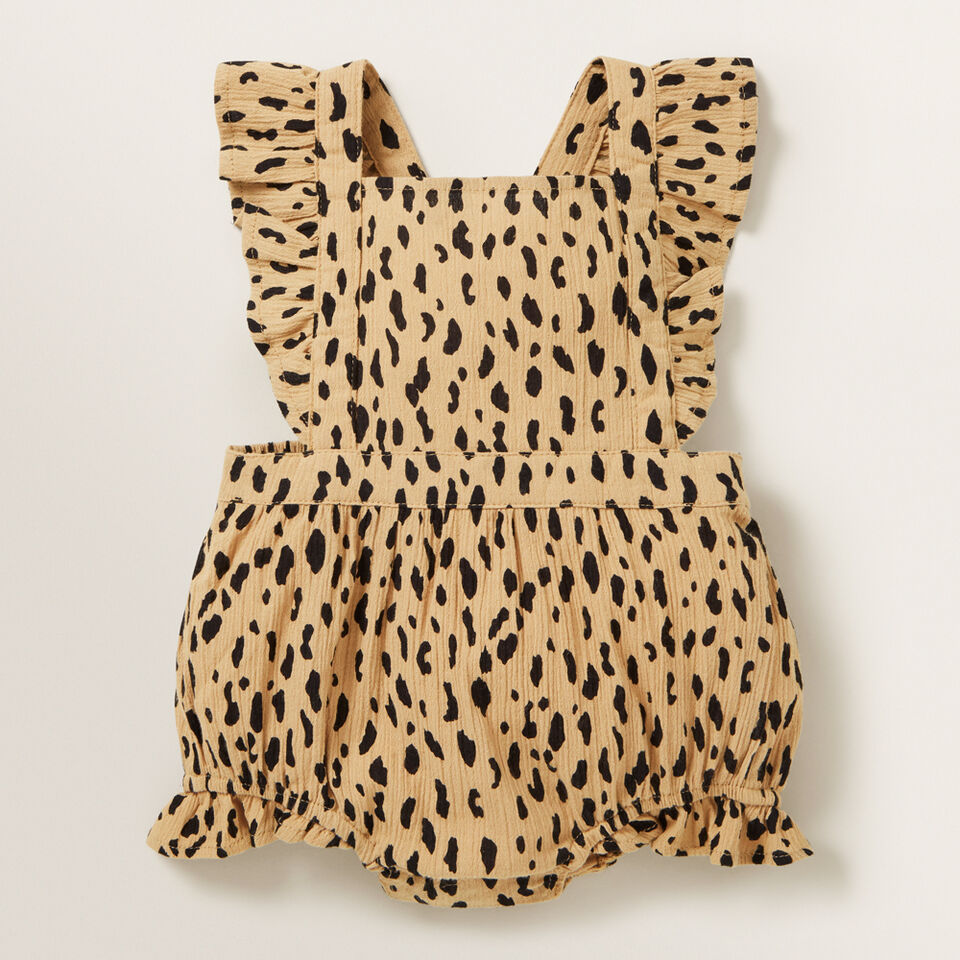 Ocelot Cheesecloth Romper  