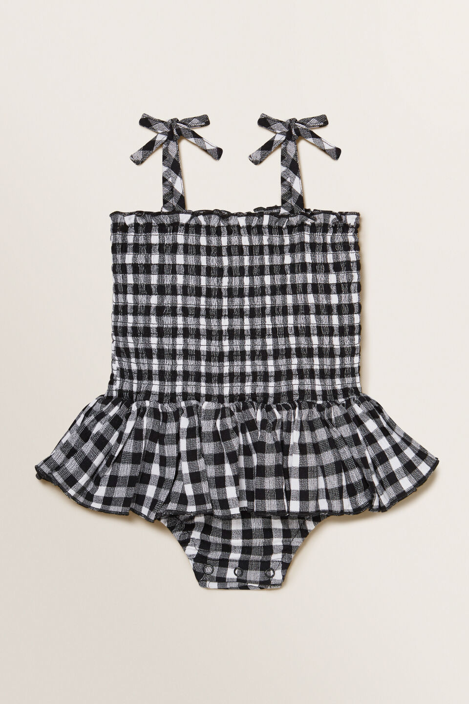 Gingham Frill Romper  