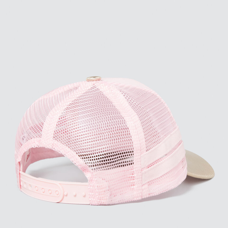 Metallic Initial Mesh Cap  