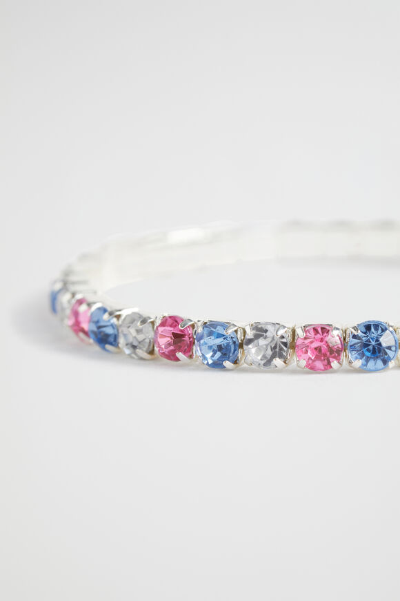 Diamante Stretch Bracelet  Multi  hi-res