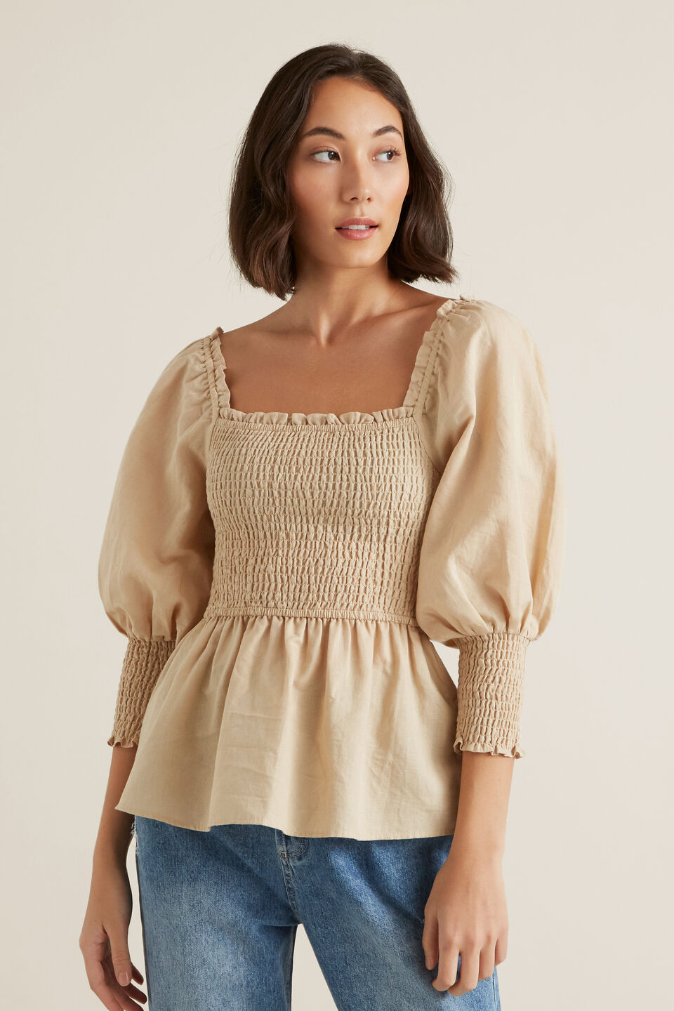 Pretty Shirred Top  