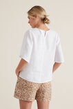 Flutter Sleeve Linen Top    hi-res