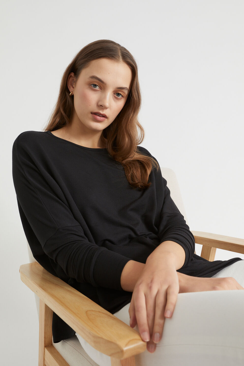 Core Asymmetrical Sweat  Black