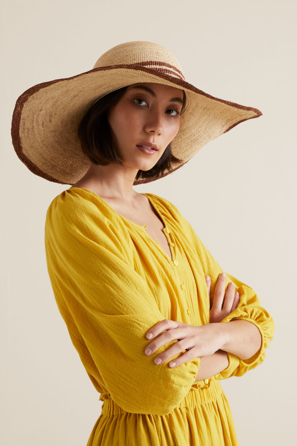 Stripe Band Sunhat  