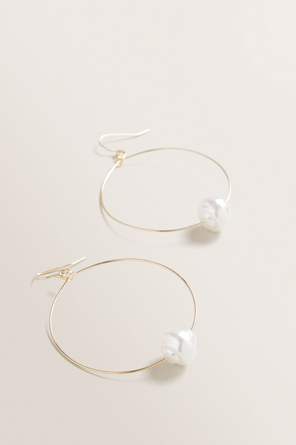 Simple Pearl Hoops  9