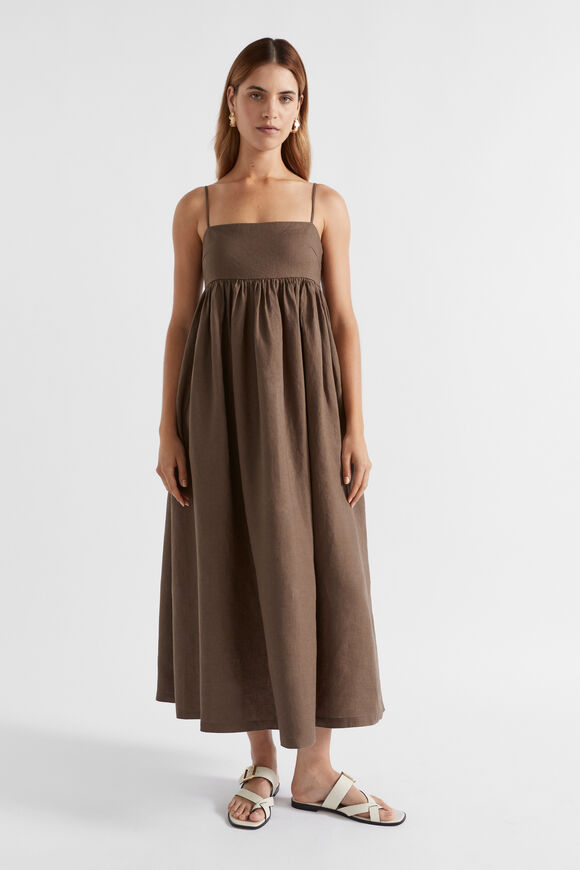 Linen Sun Dress  Affogato  hi-res