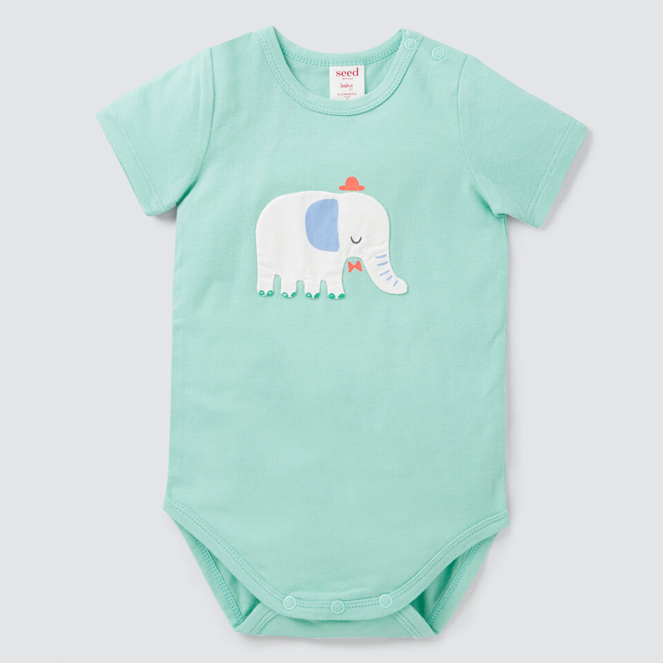 Elephant Applique Bodysuit  