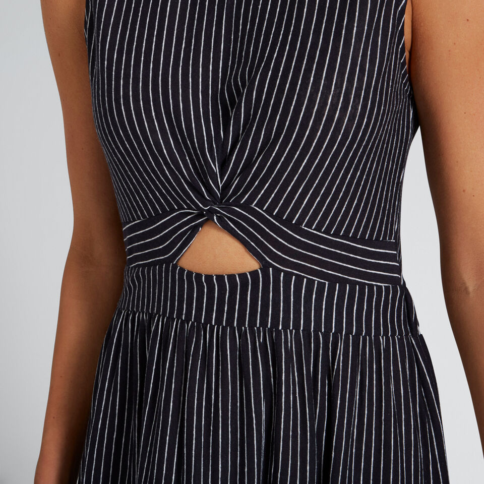 Stripe Knot Front Dress  