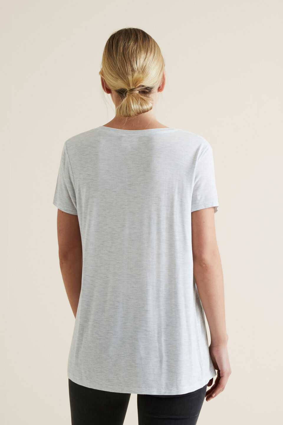 Core V Neck Drapey Tee  