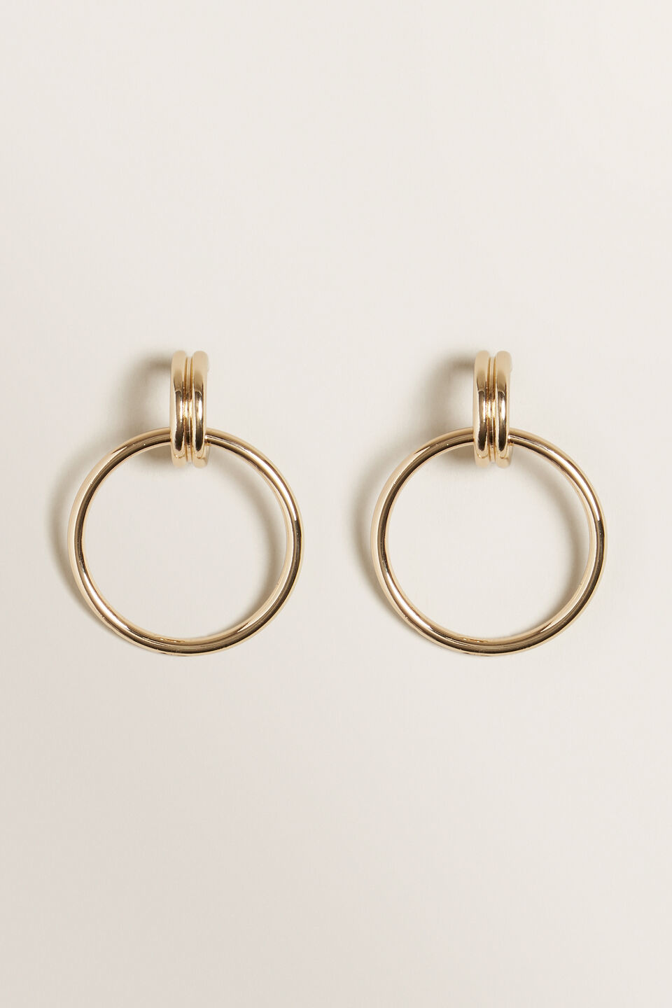 Double Gold Hoops  9