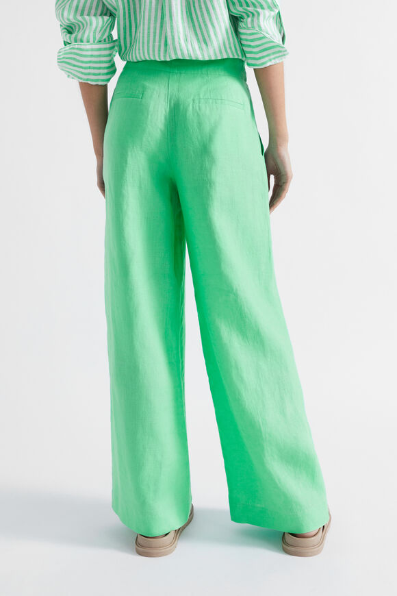 Core Linen Waisted Pant  Key Lime  hi-res