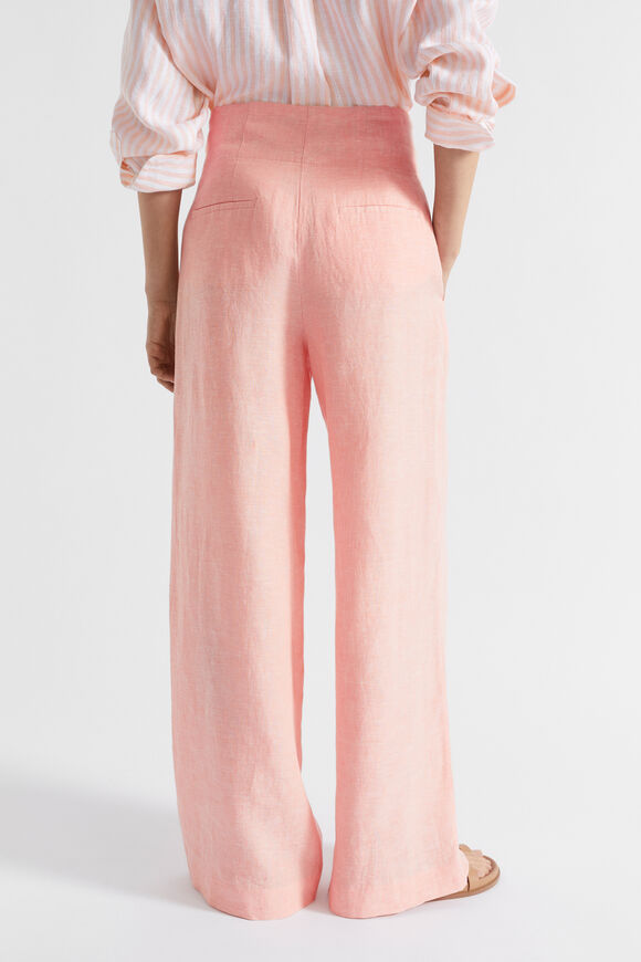 Core Linen Waisted Pant  Tulip Pink Crossdye  hi-res