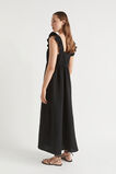 Cheesecloth Frill Detail Maxi Dress  Black  hi-res