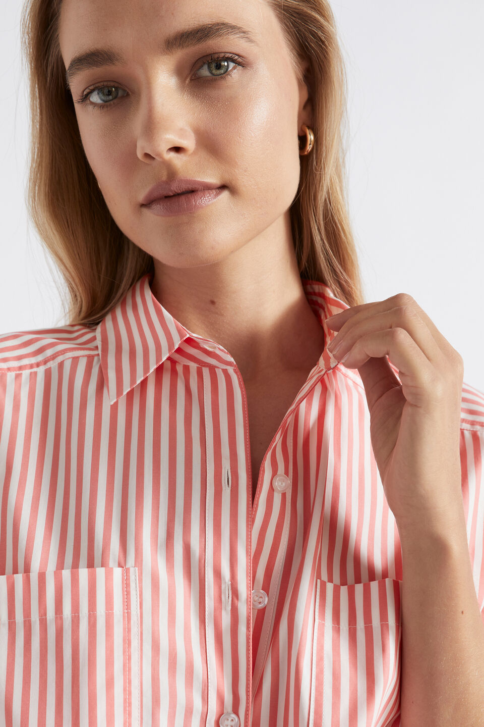 Stripe Pocket Front Shirt  Primrose Stripe