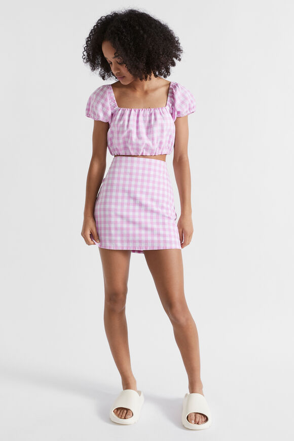 Check A Line Skirt  Soft Orchid  hi-res