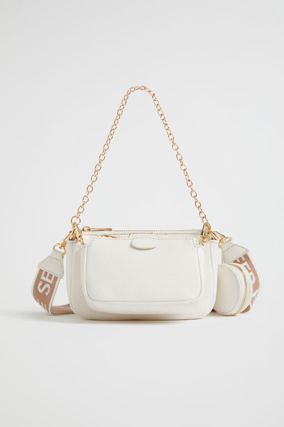 Hybrid Cross Body Bag  White  hi-res