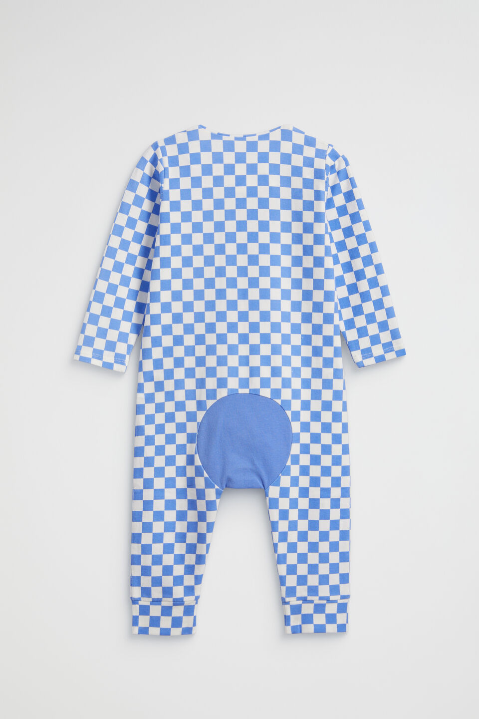 Checkerboard Zipsuit  Bright Bluebell