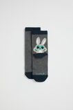 Binocular Bunny Sock  Charcoal Marle  hi-res
