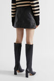 Leather Mini Panel Skirt  Black  hi-res
