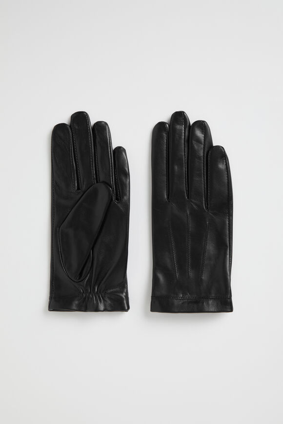 Leather Gloves  Black  hi-res