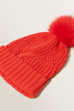 Zig Zag Knit Beanie  Scarlet Red  hi-res