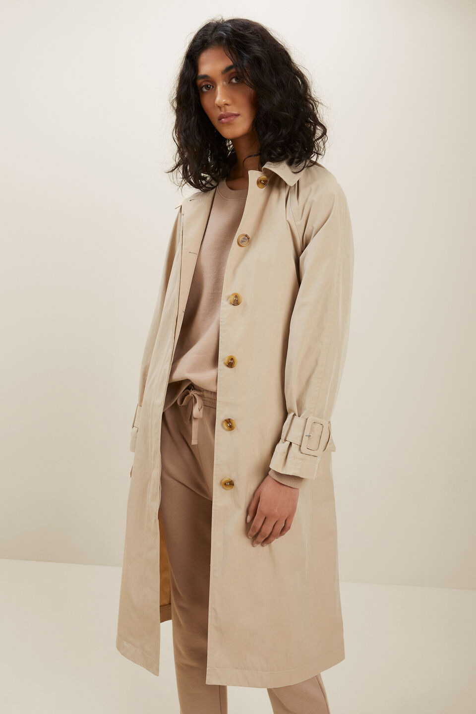 Oversized Trench Coat  Cool Sand