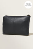 Large Leather Pouch  Black  hi-res