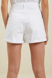 Cuffed Denim Shorts  White Wash  hi-res