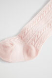 Cable Knit Tights  Dusty Rose  hi-res