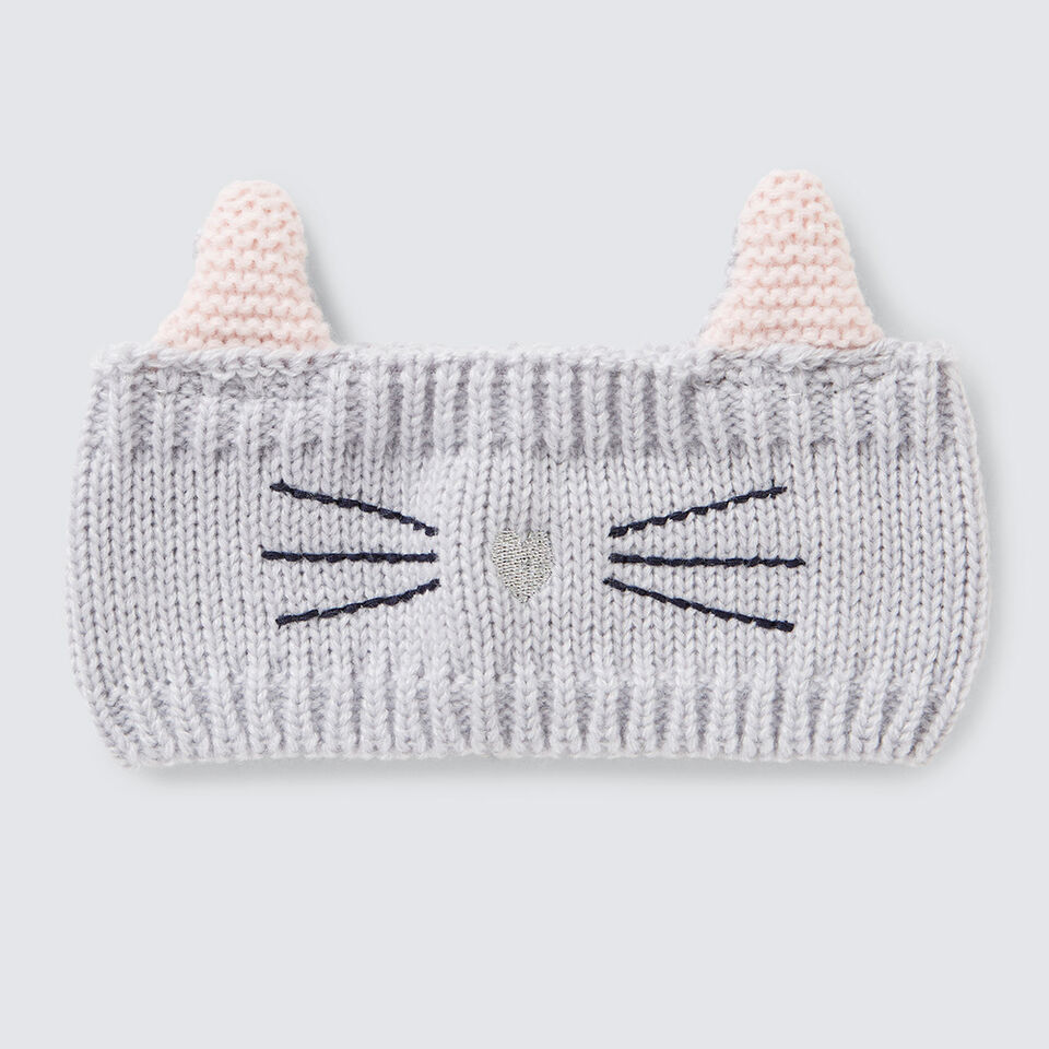 Knitted Cat Headband  