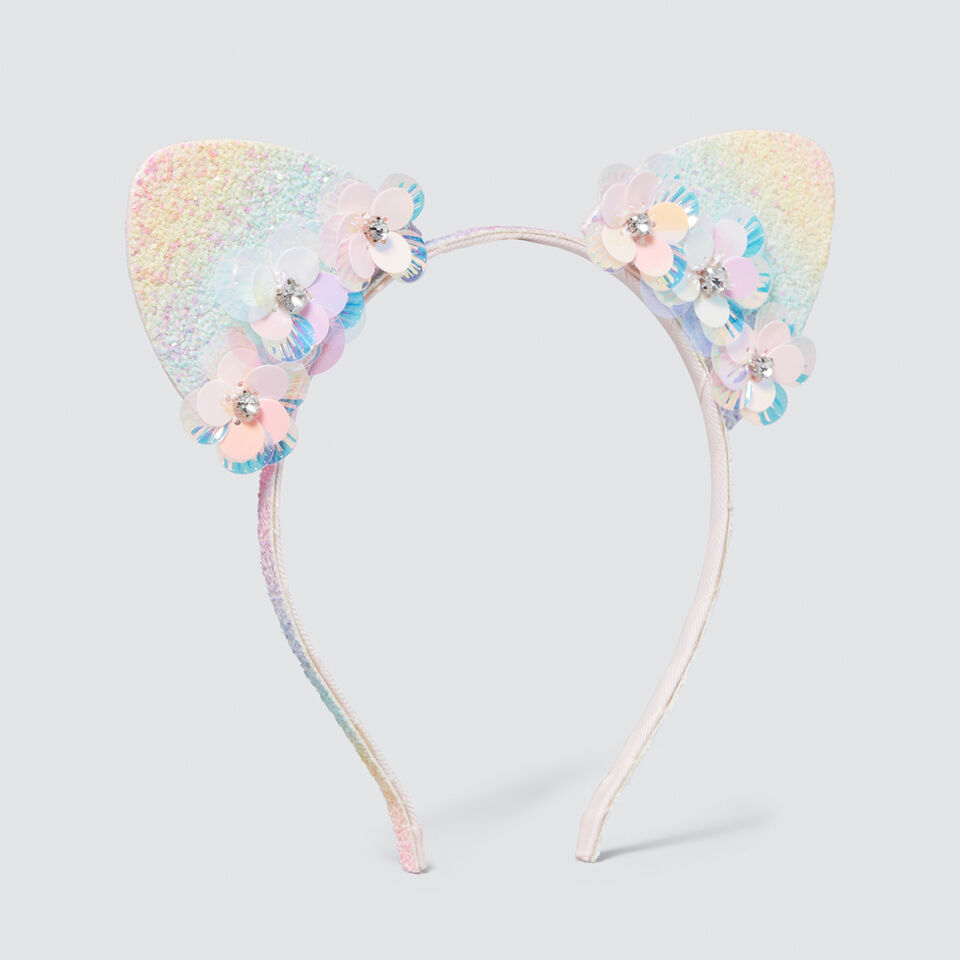 Rainbow And Flower Ears Headband  