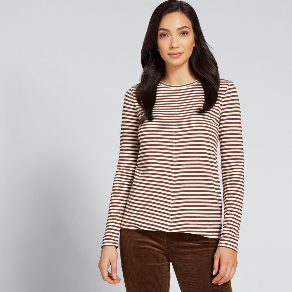 Front Seam Long Sleeve Top  