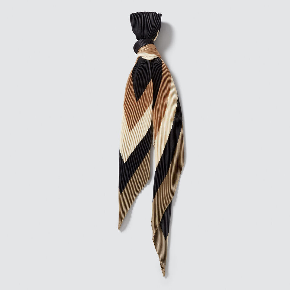 Pleated Square Neck Scarf  