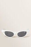 White Cat Eye Sunglasses  1  hi-res