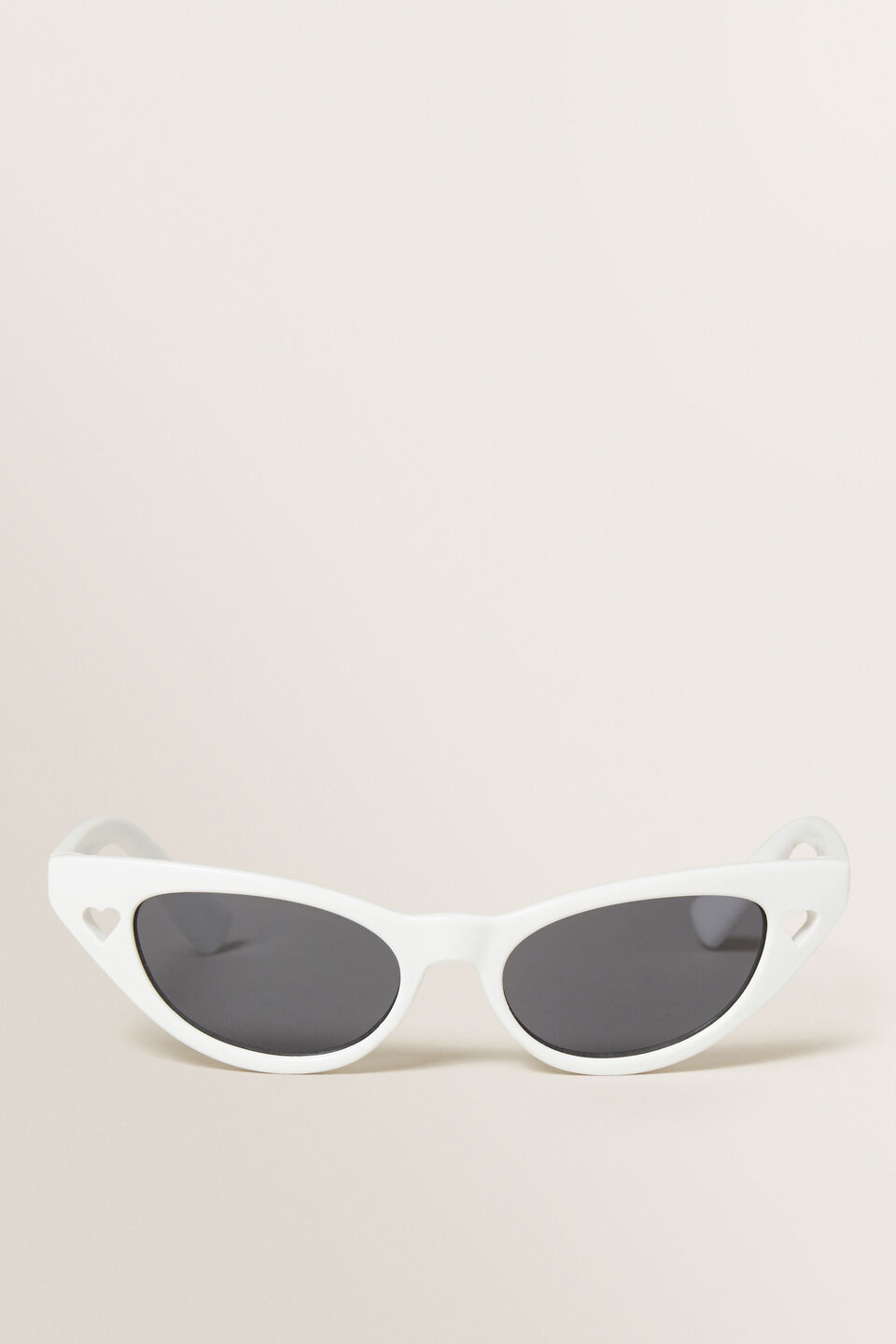 White Cat Eye Sunglasses  1