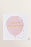 Large Pink Balloon Card    hi-res