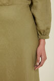 Core Linen Slip Skirt  Sage Green  hi-res