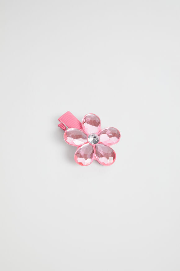 Jewel Flower Duck Clip  Carnation Pink  hi-res