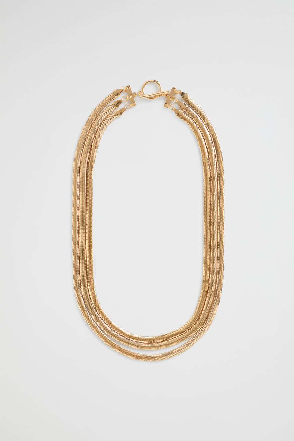 Layered Snake Chain Necklace  Gold