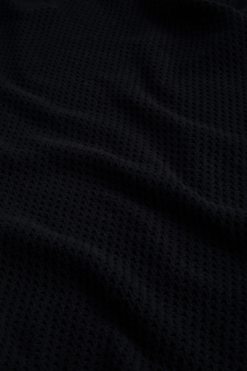Crochet Knit Poncho  Black