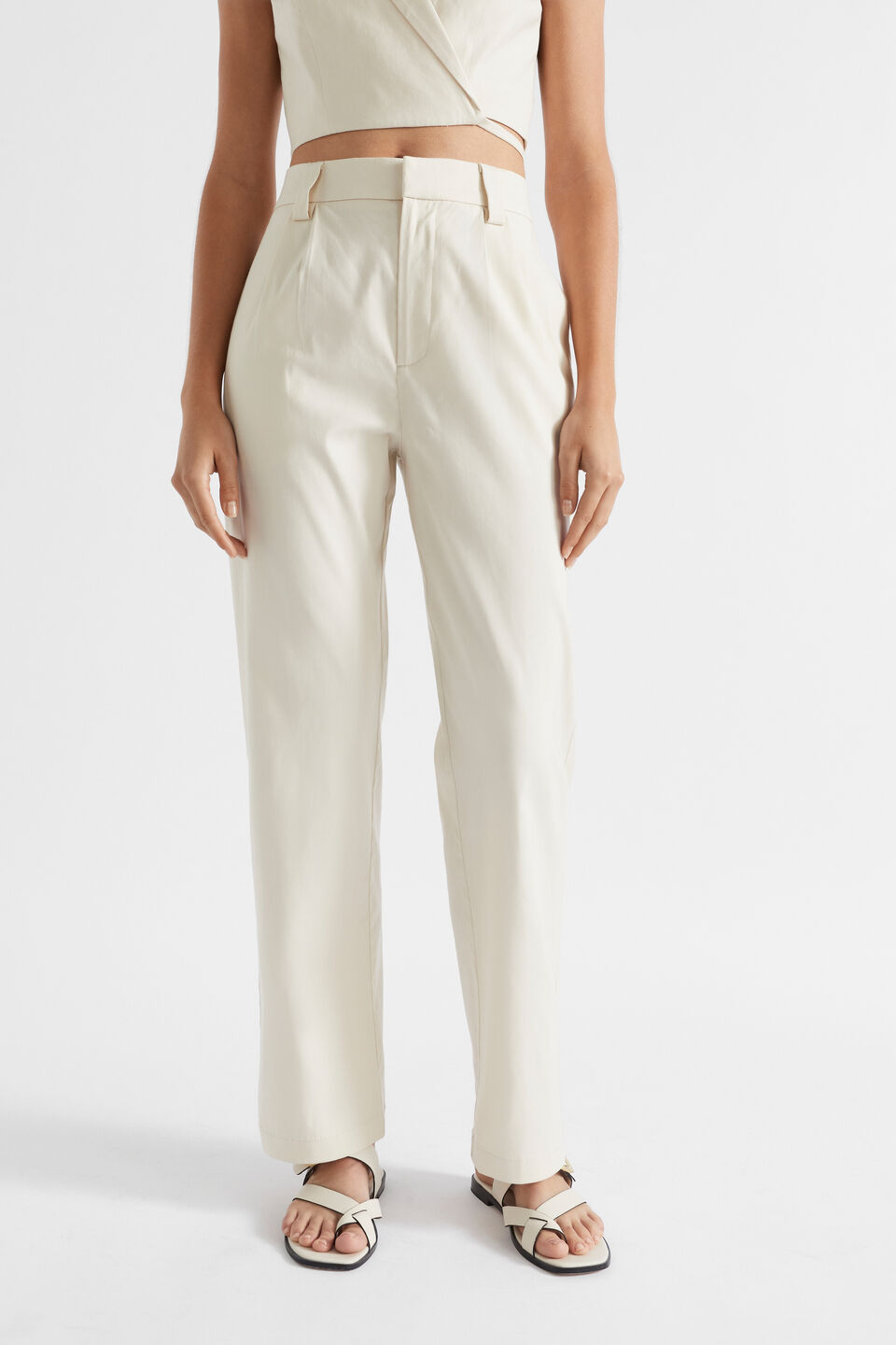 Pleat Front Trouser  Oyster