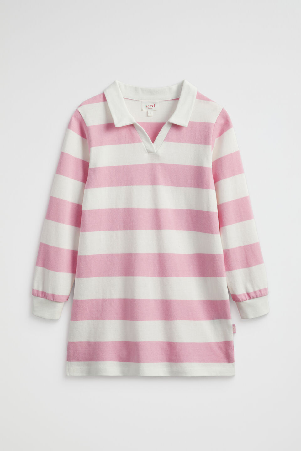 Core Rugby Dress  Candy Pink Stripe