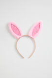 Faux Fur Gem Bunny Headband  Candy Pink  hi-res