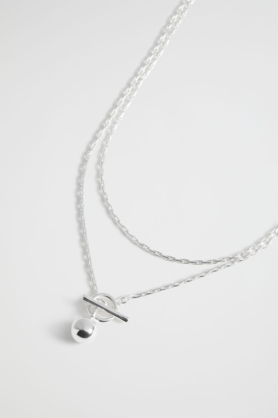 Sphere Pendant Necklace  Silver